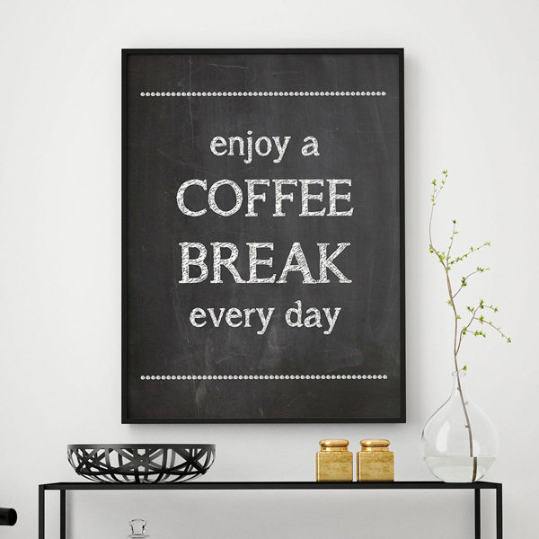 تابلو هپی لند طرح لذت استراحت با قهوه