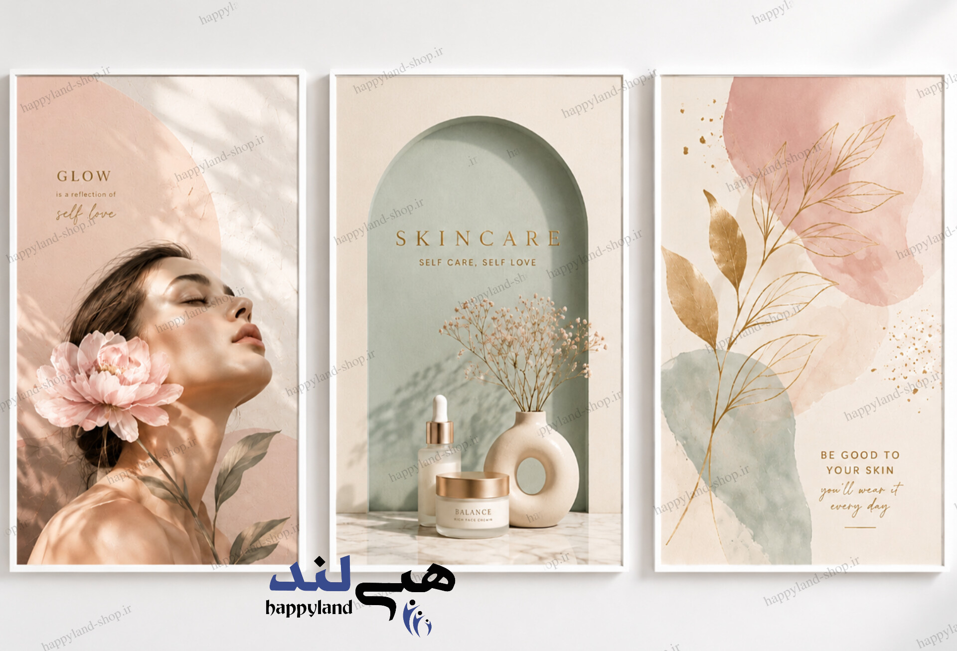 تابلو هپی لند طرح پوست و پاکسازی  کد 6399