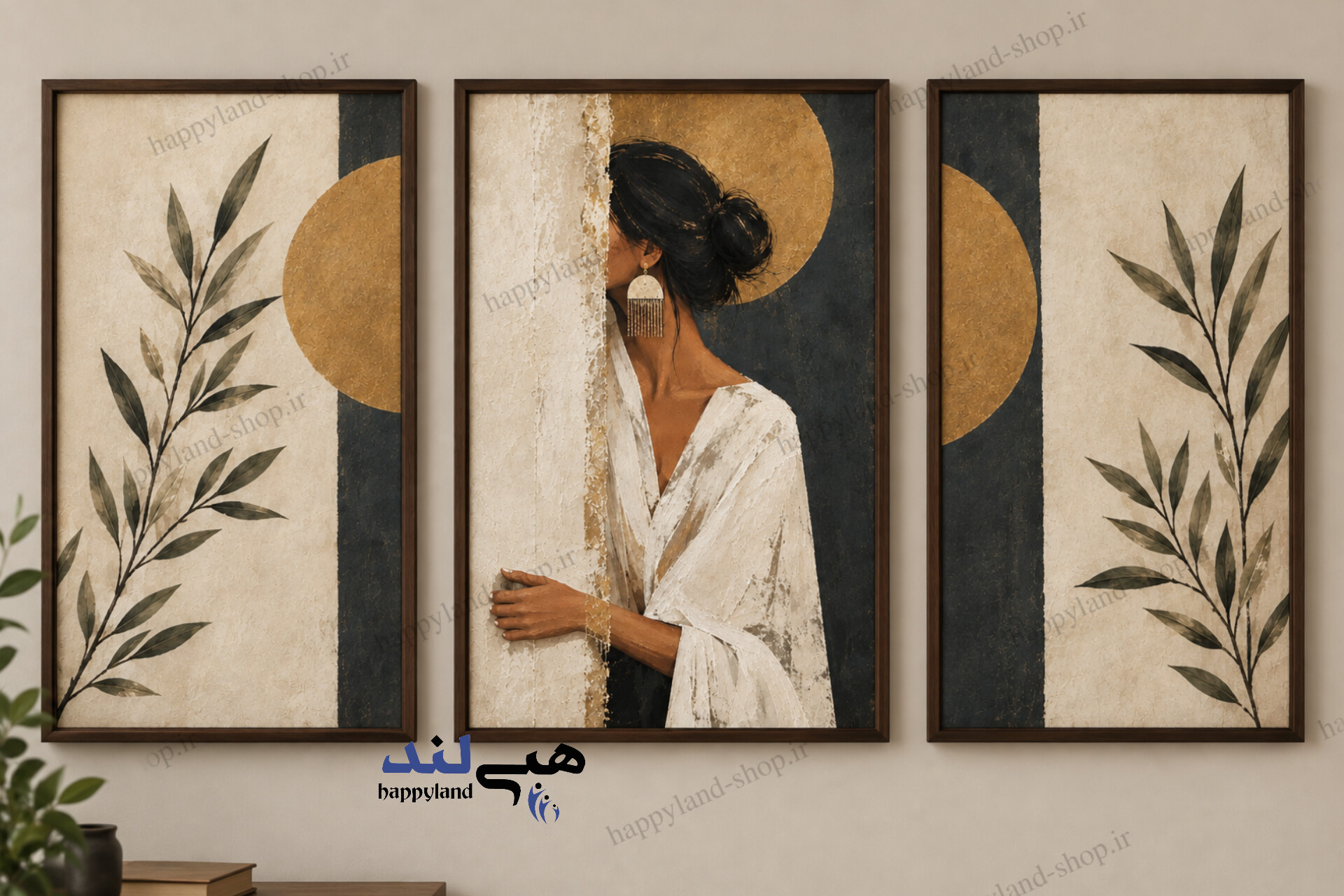 تابلو دکوراتیو طرح دختر مینی‌مال 9753