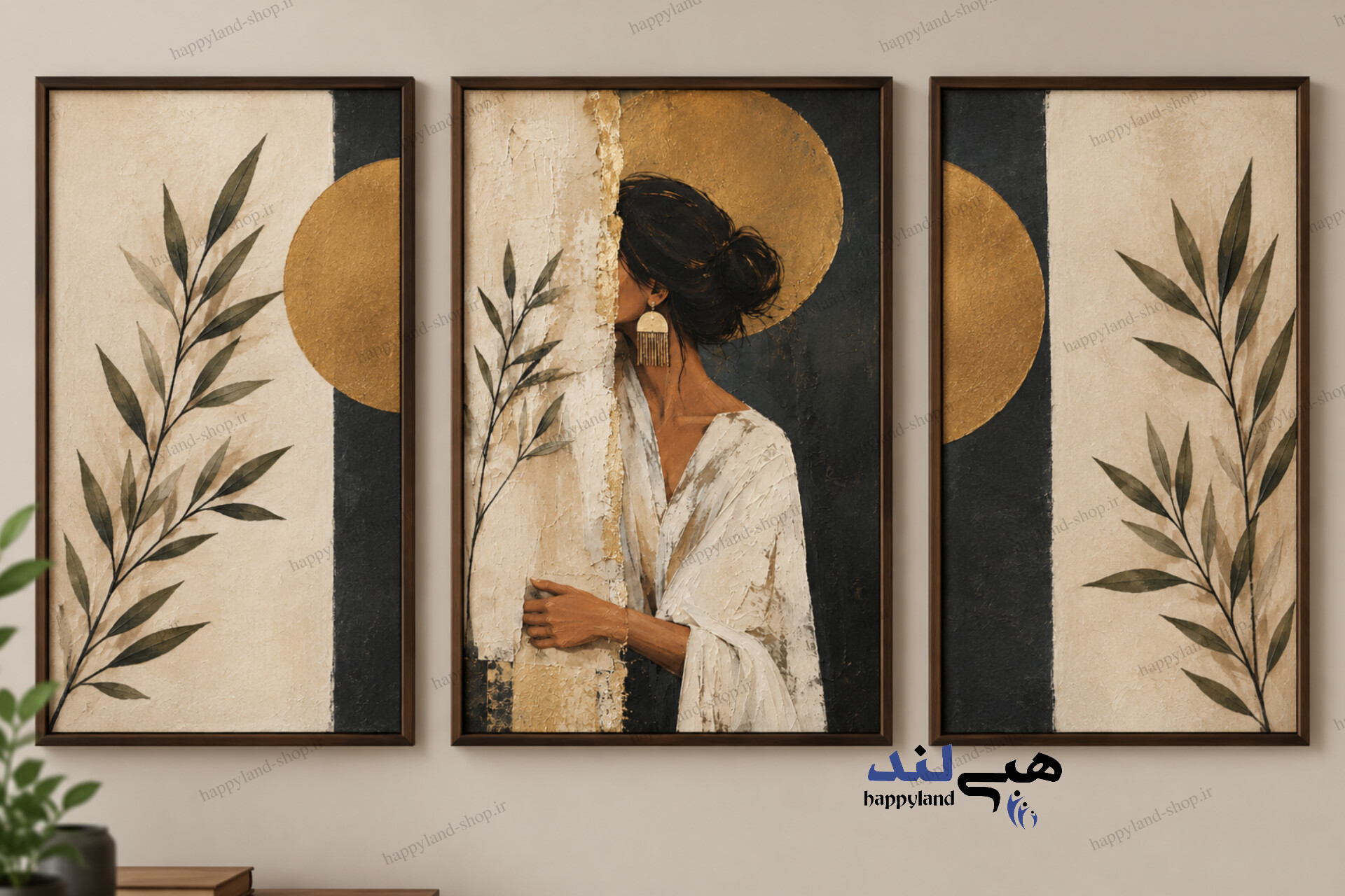 تابلو دکوراتیو طرح دختر مینی‌مال 9753